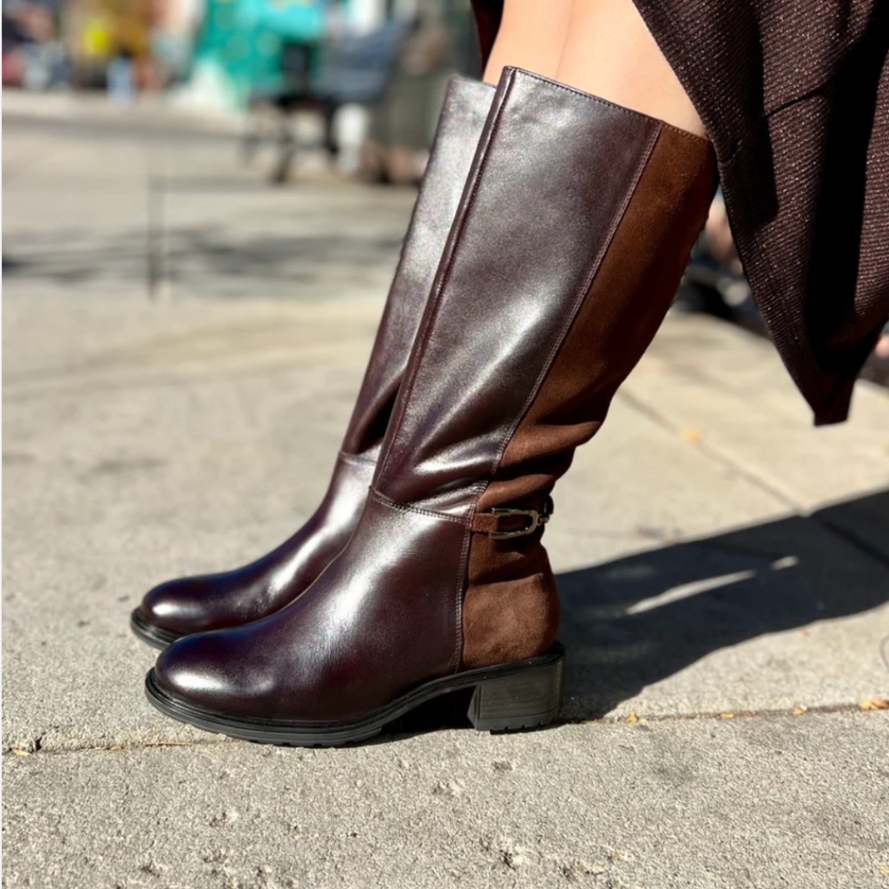 Ara Plumeria Tall Boot in Cacao
